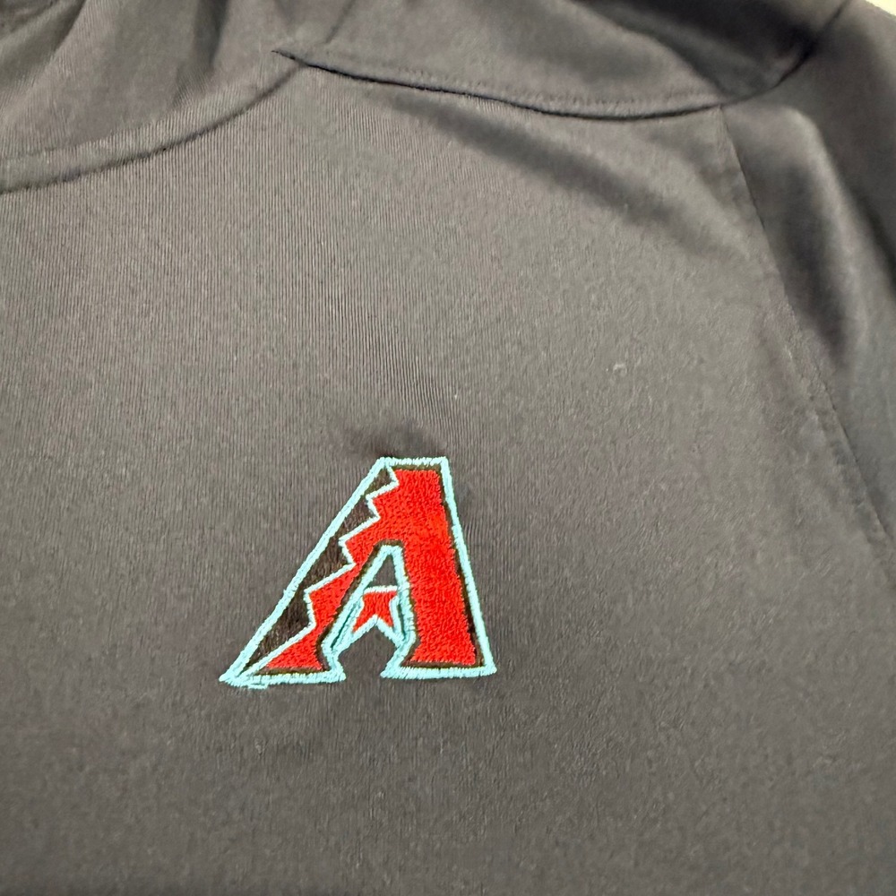 Under Armour Arizona Diamondbacks Quarter Zip Hoodie Mens Large Black Athletic - Picture 3 of 14